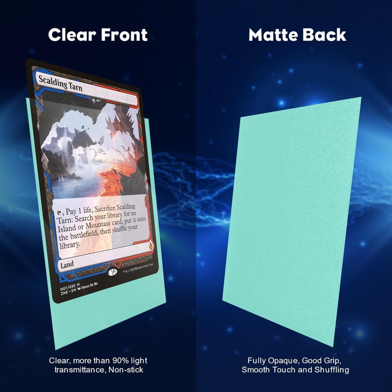 Katomula Sky Blue MTG Card Sleeves 300CT, Matte Textured Back Card Sleeves Deck Card Protectors, Standard Size Card Sleeve for MTG, Baseball Card, Sports Cards, Game Card - Image 3